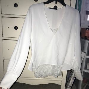 Zara Lace Long Sleeve Blouse